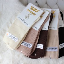 5 x Skarpetki kaszmirowe bezuciskowe damskie 35-38