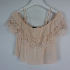 Forever 21 top letnia bluzka pudrowy róż / M