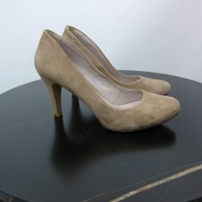 Next skórzane czółenka skóra naturalna zamszowa 37.5 - 24 cm