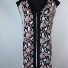 H&M prosta sukienka wzór skóra węża zip / 38