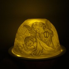PORCELANOWY LAMPION ANIOŁKI