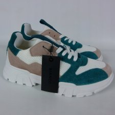 Bianco sportowe sneakersy skóra tkanina z metką 40 25,5 cm