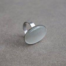 Pierścionek z kamieniem Kocie Oko 18–25 mm, regulowany