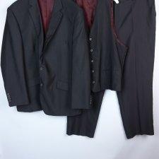 Marc Darcy elegancki garnitur 3 częściowy grafit 50R / 3XL