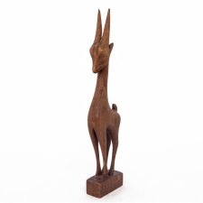 Tekowa figurka kozicy, Dania, lata 60.