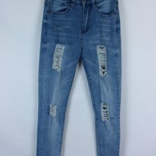 SikSilk skinny jeans dżinsy wysoki stan dziury / XS