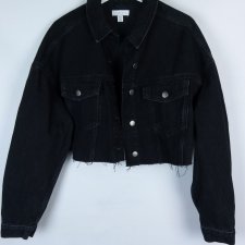 Topshop jeans krótka kurtka crop dżins cięty dół 16 / 44