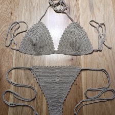 Bikini szydełkowe beżowe L