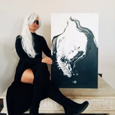 DROWNING 50x80 abstrakcja obraz