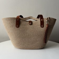 Torba shopper / koszyk miejski kolor lniany