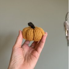 Dynia ozdobna handmade, rozmiar S, kolor pomarańczowy - 1 szt
