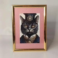 Obrazek w ramce "Kot wiktoriański"