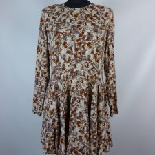 H&M sukienka kloszowana z długimi rękawami 14 / 40 - L
