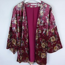 Cherry Paris velvet luźna bluzka narzutka welur T2 / M