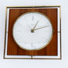 Zegar ścienny Diehl vintage, elegancki modernizm, Niemcy lata 70.