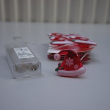 Lampki choinkowe LED - czapki Mikołaja   *40