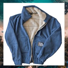 Sztruksowa Kurtka Teddy Dusty Blue S/M