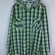 Next koszula w kratkę z kapturem / XL