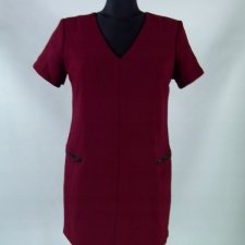 Topshop Petite sukienka mini bordo zip / 38