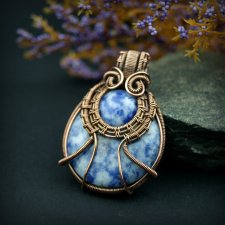 Sodalit wisiorek wire wrapping