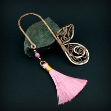 Miedziana zakładka do książki wire wrapping