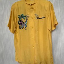 Vintage koszula damska Karaiby jedwab