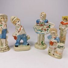 Zestaw ceramicznych figurek, vintage