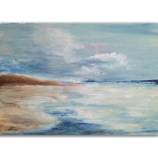 Obraz ręcznie malowany Morze plaża