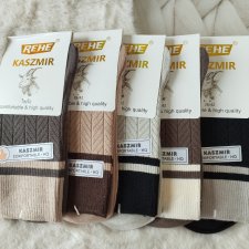 5 x Skarpetki kaszmirowe damskie 39-42