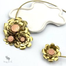Kwietny Naszyjnik- Mosiężna Kolia Handmade