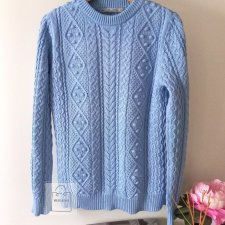 Zara sweter w warkoczowy splot