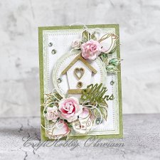 Mr & Mrs - ślubna kartka z różami