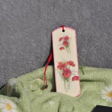Zakładka do książki – zdobiona metodą decoupage