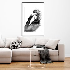Lady M.M., 70x50cm, PLAKAT z autorskiej akwareli