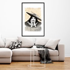 hat, 70x50cm, PLAKAT z autorskiej akwareli