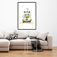 ciao, 70x50cm, PLAKAT z autorskiej akwareli