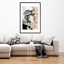 gold, 70x50cm, PLAKAT z autorskiej akwareli