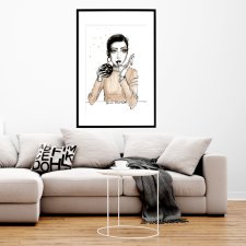 donut, 70x50cm, PLAKAT z autorskiej akwareli