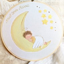 obrazek anioł stróż, pamiątka chrztu dla dziecka