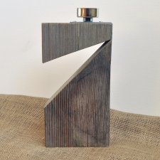 Świecznik drewniany, stare drewno, loft, industrialny /6/ rękodzieło, handmade