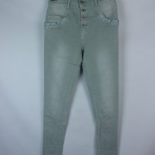 Lexxury Jeans spodnie bawełna miętowe XS / 34