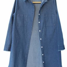 postrzępiona koszula jeansowa vintage narzutka