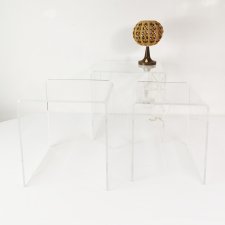 Zestaw modułowych stolików z plexi, Francja, lata 70.