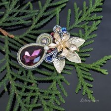 Broszka sutasz Gold Flowers