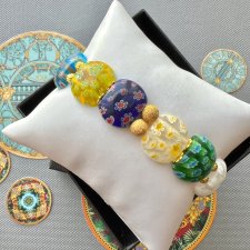 Murano Millefiori Bracelet ❤ Art Glass ❤ Bardzo ciekawa bransoletka