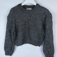 Primark szaro srebrny sweter z wełną / S
