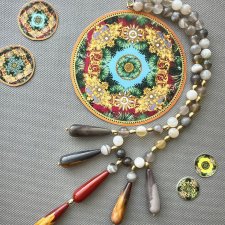 Venetian Art ❤ Gemstone & Sterling Silver Necklace  ❤ Stworzony przez naturę ❤ Piękne kamienie.
