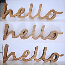 Drewniany napis "hello", lity dąb, z drewna, stojący, dodatki do wnętrz w stylu boho, napis na półkę z litego drewna