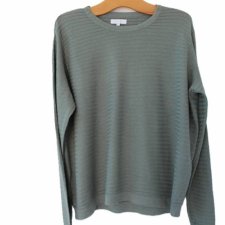 Sweter vintage szałwiowy zielony bawełna wiskoza VaVite XXL