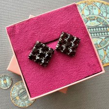 Italian Design - Wine Red Clips Earrings  ❤ Wspaniałe klipsy ❤ Bardzo ciekawe